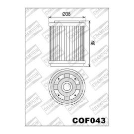 FILTRO CHAMPION ACEITE COF043 (HF-143)