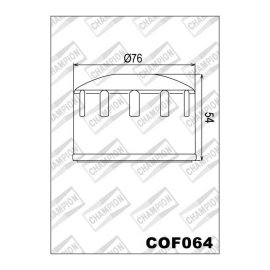 FILTRO CHAMPION ACEITE COF064 (HF-164)