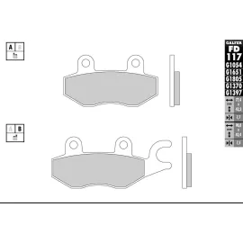 Imagen de JUEGO PASTILLAS GALFER FD117G1054 COMP. ORGANICO (FD117G1054)