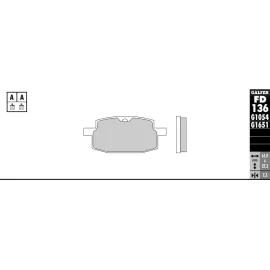 Imagen de JUEGO PASTILLAS GALFER FD136G1054 COMP. ORGANICO (FD136G1054)