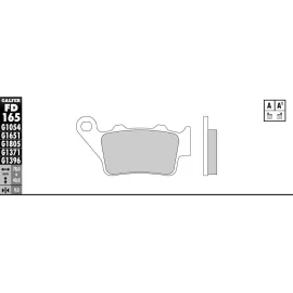 Imagen de JUEGO PASTILLAS GALFER FD165G1054 COMP. ORGANICO (FD165G1054)