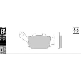 Imagen de JUEGO PASTILLAS GALFER FD134G1371 COMP. SINTERIZADO (FD134G1371)