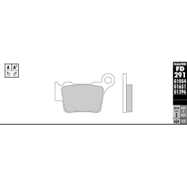 Imagen de JUEGO PASTILLAS GALFER FD291G1396 COMP. SINTERIZADO OFF-ROAD (FD291G1396)