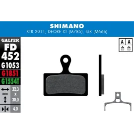 Imagen de JGO. PASTILLAS GALFER BICI SHIMANO XTR 2011 BR-M98 (FD452G1053)
