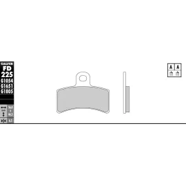 Imagen de JUEGO PASTILLAS GALFER FD225G1805 COMP. ORGANICO TRIAL (FD225G1805)