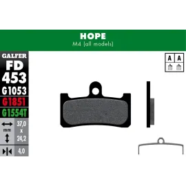 Imagen de JGO. PASTILLAS GALFER BICI SHIMANO-HOPE Deore XT B (FD453G1053)