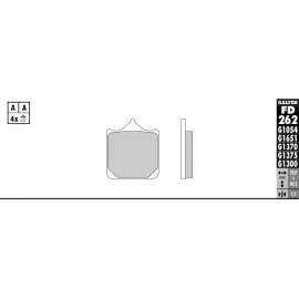 Imagen de JUEGO PASTILLAS GALFER FD262G1370 COMP. SINTERIZADO (FD262G1370)