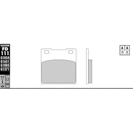 Imagen de JUEGO PASTILLAS GALFER FD111G1054 COMP. ORGANICO (FD111G1054)