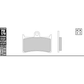 Imagen de JUEGO PASTILLAS GALFER FD178G1380 COMP. SINTERIZADO SCOOTER (FD178G1380)