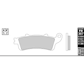 Imagen de JUEGO PASTILLAS GALFER FD207G1054 COMP. ORGANICO (FD207G1054)