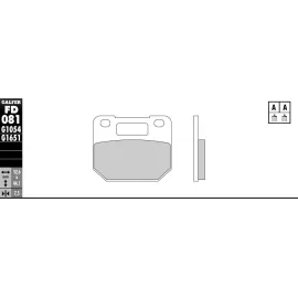 Imagen de JUEGO PASTILLAS GALFER FD081G1054 COMP. ORGANICO (FD081G1054)