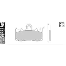 Imagen de JUEGO PASTILLAS GALFER FD475G1370 COMP. SINTERIZADO (FD475G1370)