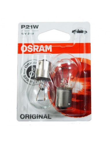 LAMPARA OSRAM P21W 12V 21W BA15S (RECAMBIO ORIGINAL) - Lampes - REBESA