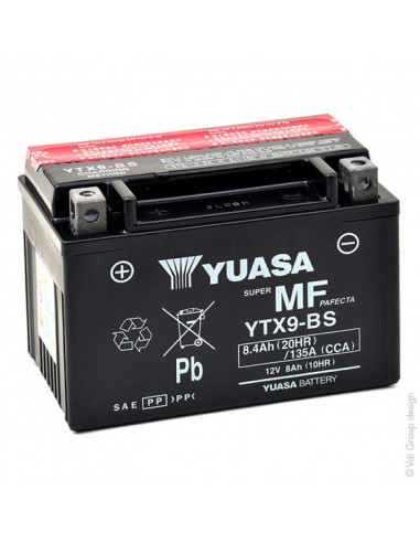 YTX9-BS Yuasa Batteries sans entretien 