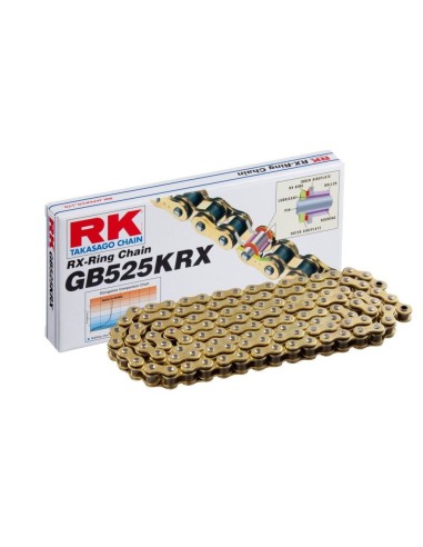 RK 525KRX 124P GOLD CHAIN