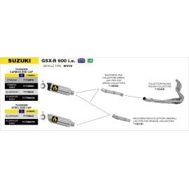 Imagen de RACORD ACC.INOX SUZUKI GSX-R 600-08 /  GSX-R 750 (71381MI)