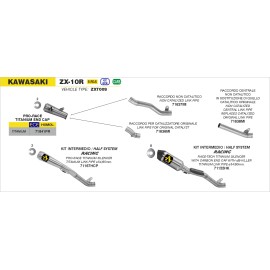 Imagen de RACORD ACC.INOX KAWASAKI ZX-10R -16    DECATALIZ (71638MI)