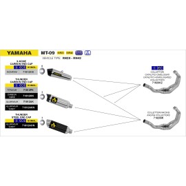 Imagen de ESCAPE ARROW ALL.YAMAHA MT-09 -13 RIC.AR.OM.F/C (71812AKN)