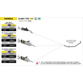 Imagen de ESCAPE ARROW HONDA X-ADV 17 RACE-TECH ALUMINIO (71864AK)