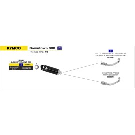 Imagen de COLECTOR ARROW KAWASAKI J300 14-15 INOX (53053MI)