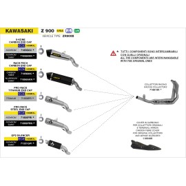 Imagen de ESCAPE ARROW KAWASAKI Z900 '17 TITANIO GP2 (71531GPI)