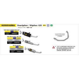 Imagen de ESCAPE ARROW HQ SVARTPILEN 125 '21 HOMOLOGATED       TITANIUM GP2 SILENCER (72636GP)